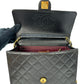 CHANEL Matelasse Lambskin Chain Shoulder Bag - Black