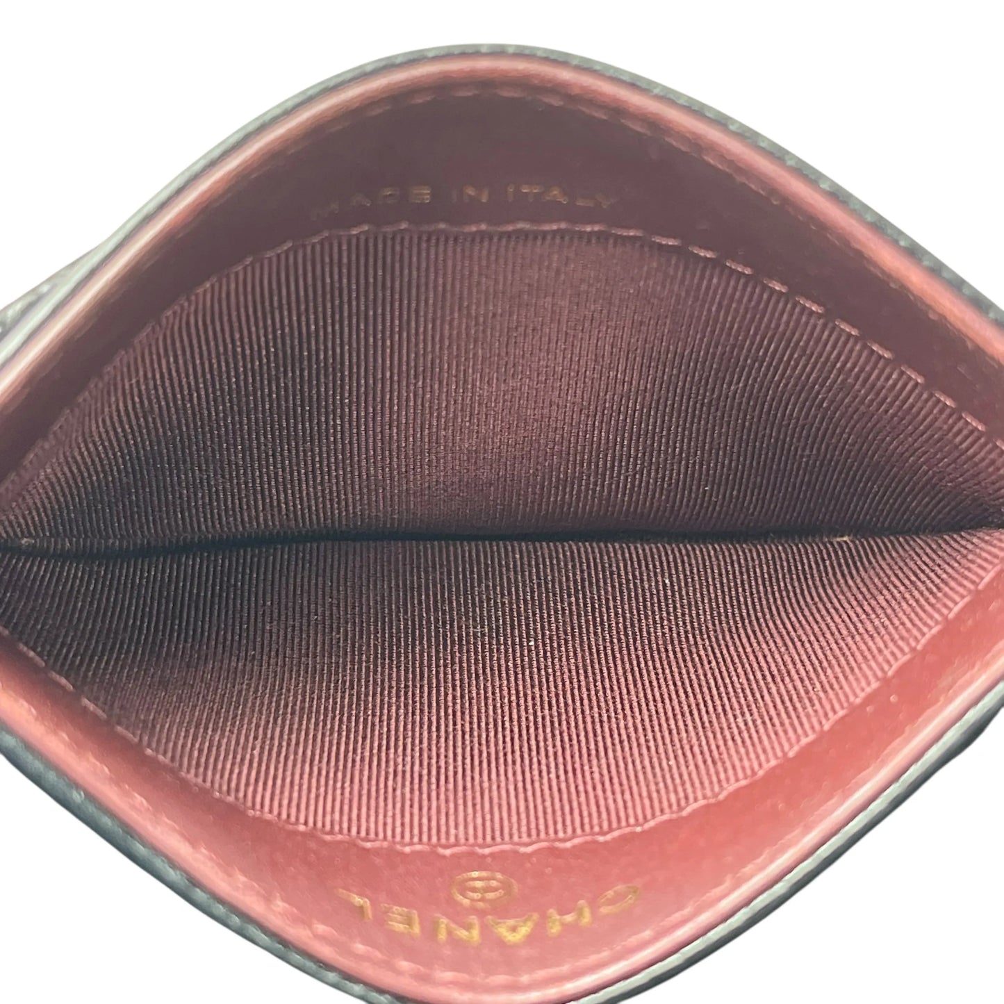 CHANEL Matelasse Caviar Leather Card Case - Black 