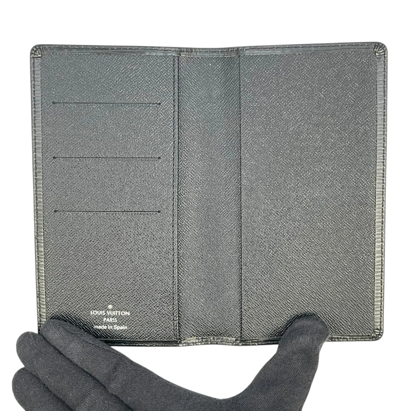 LOUIS VUITTON Epi Leather Wallet Card Case - Black 