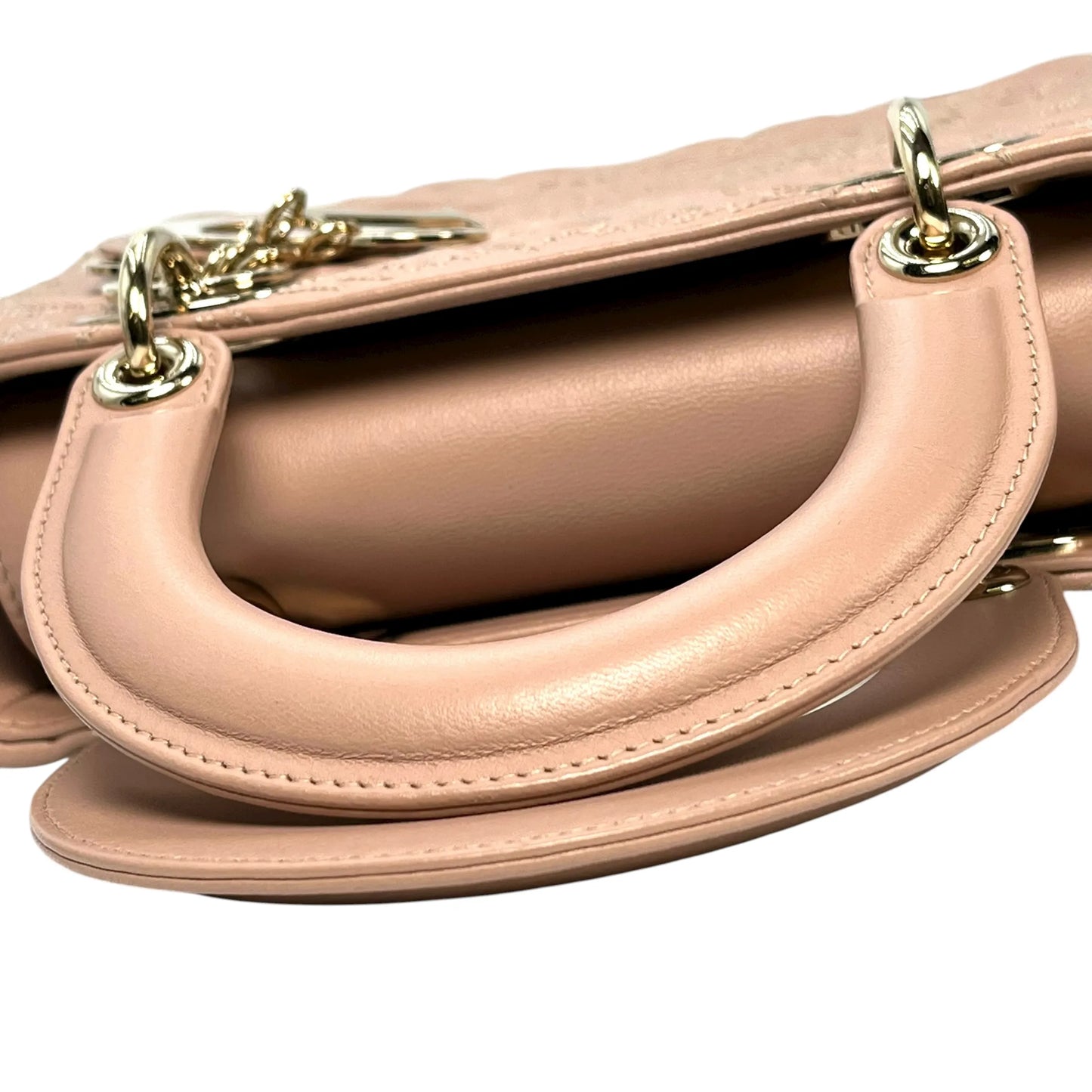 Christian Dior Lady Dior Lambskin Handbag/Shoulder Bag - Pink