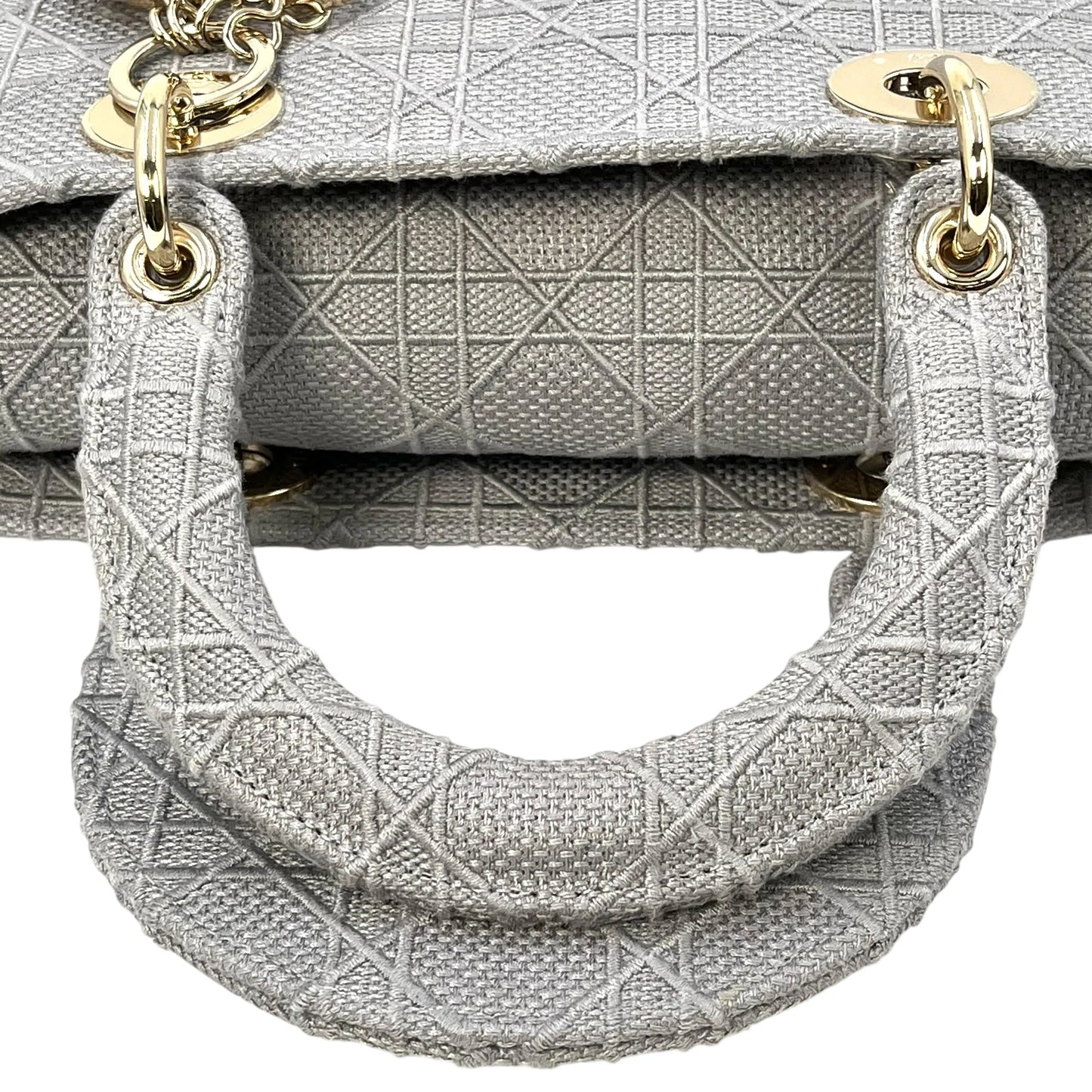 Christian Dior Lady Dior Handbag Shoulder Bag - Gray 