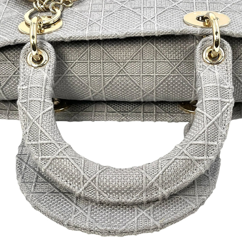 Christian Dior Lady Dior Handbag Shoulder Bag - Gray 