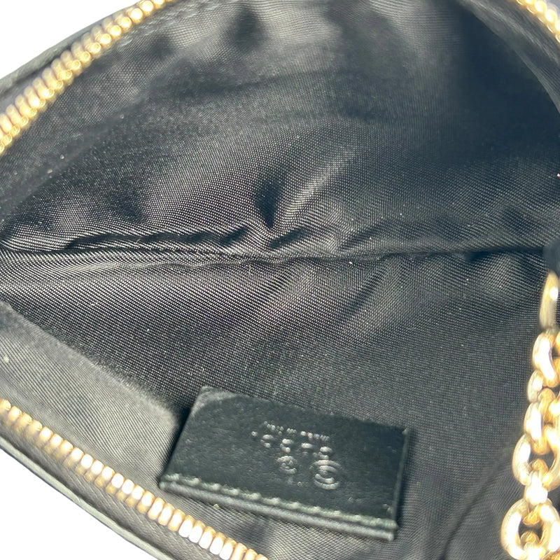 GUCCI マイクログッチシマ レザー キーケース コインケース - ブラック