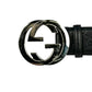 GUCCI Guccissima GG Logo Leather Belt - Black 