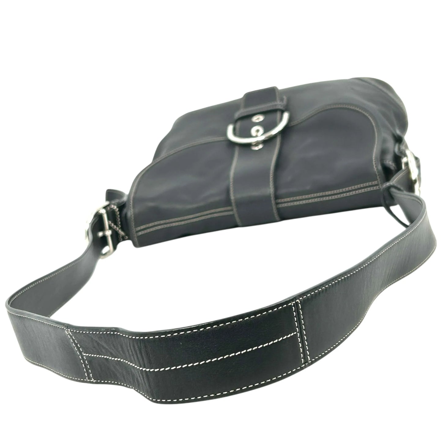 Coach ソーホー クロスボディ メッセンジャー レザー ショルダーバッグ - ブラック