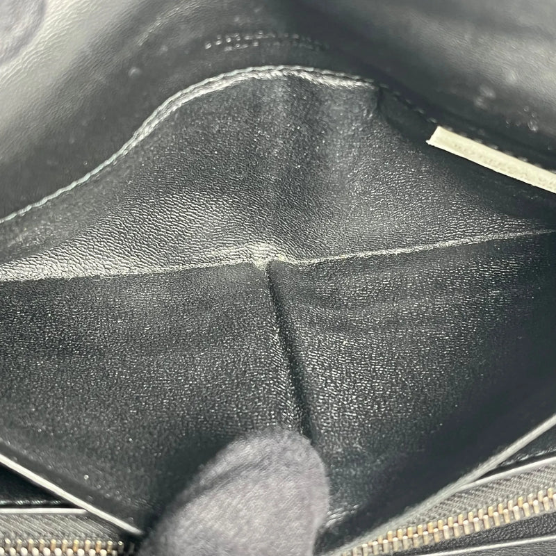 BOTTEGA VENETA Intrecciato Leather Long Wallet - Black 