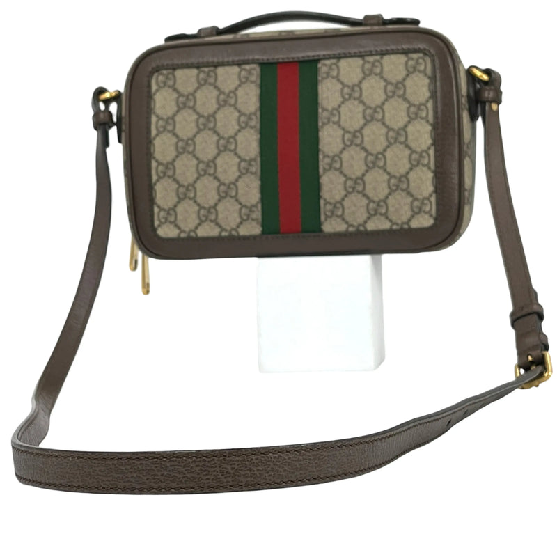 GUCCI オフディア スモール GGスプリーム キャンバス ショルダーバッグ - ブラウン