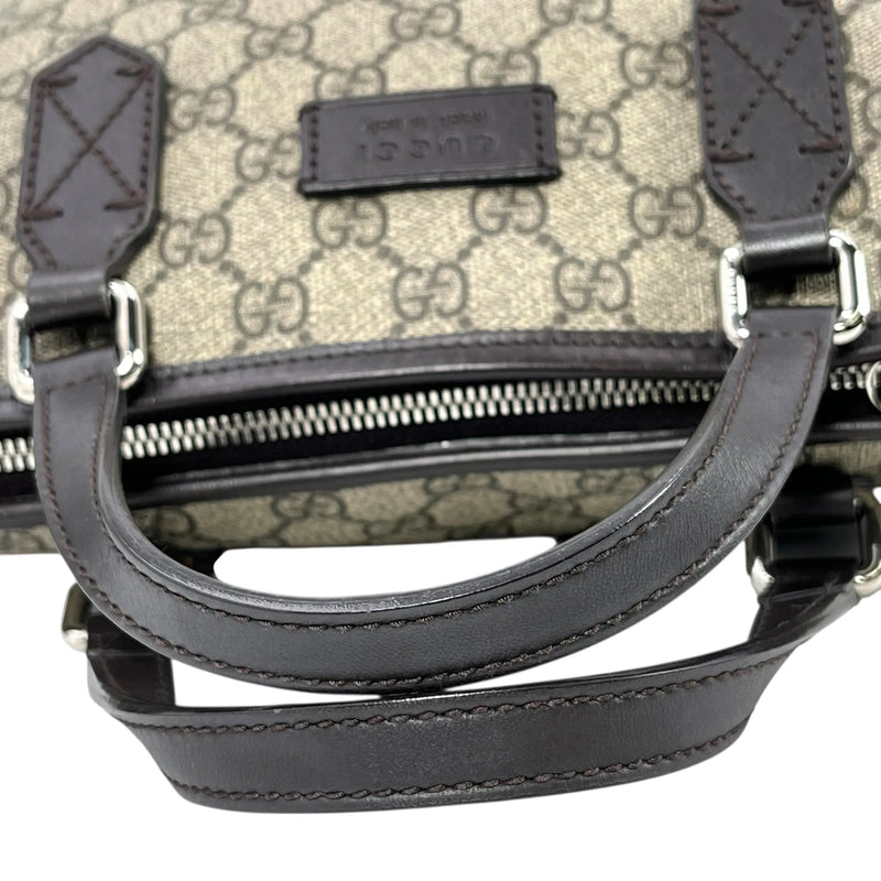GUCCI GGスプリーム キャンバス ハンドバッグ ショルダーバッグ - ブラウン