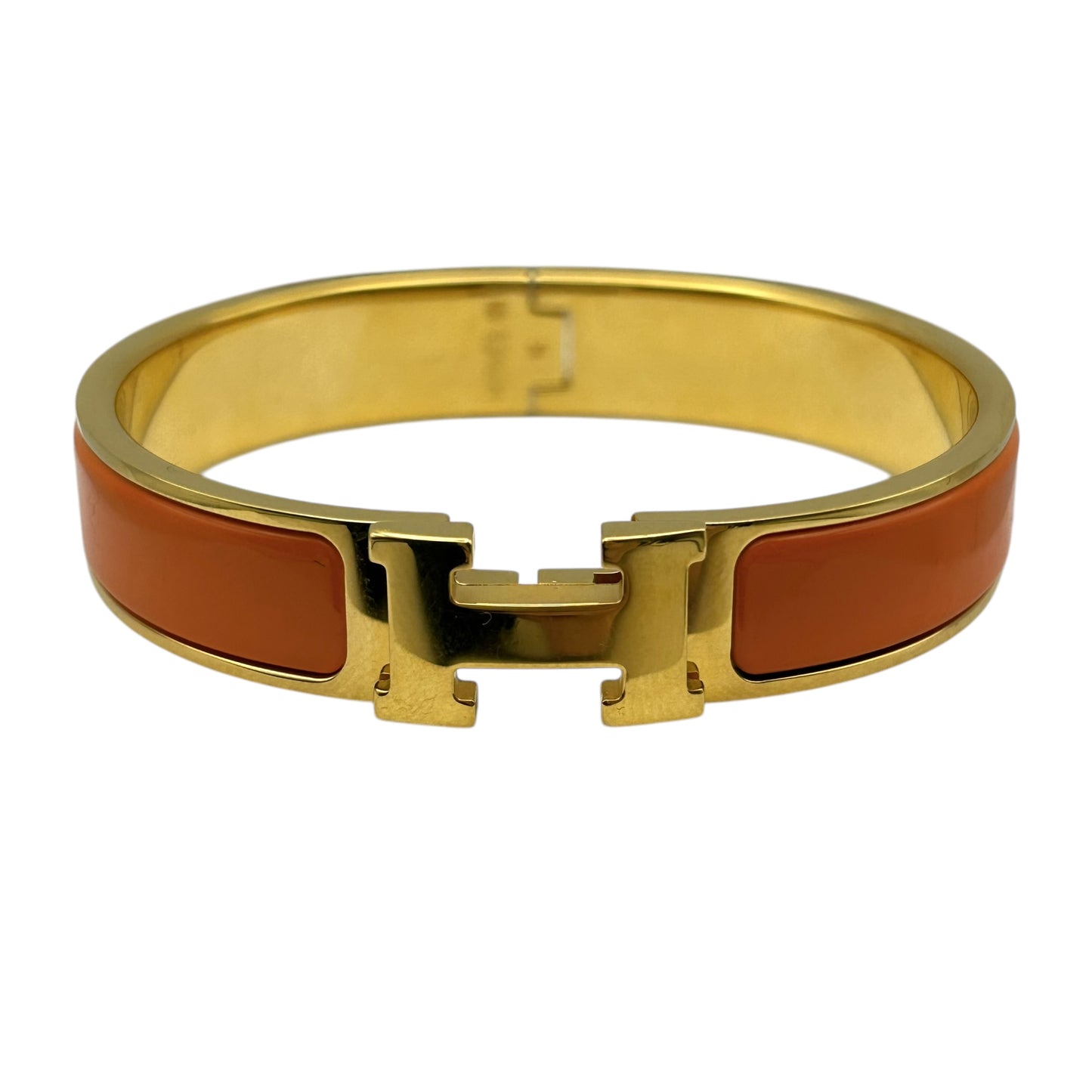 HERMES Clic H Orange Gold