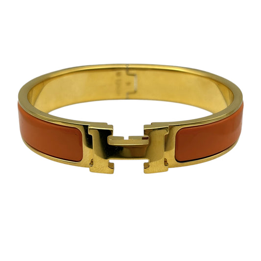 HERMES Clic H Orange Gold