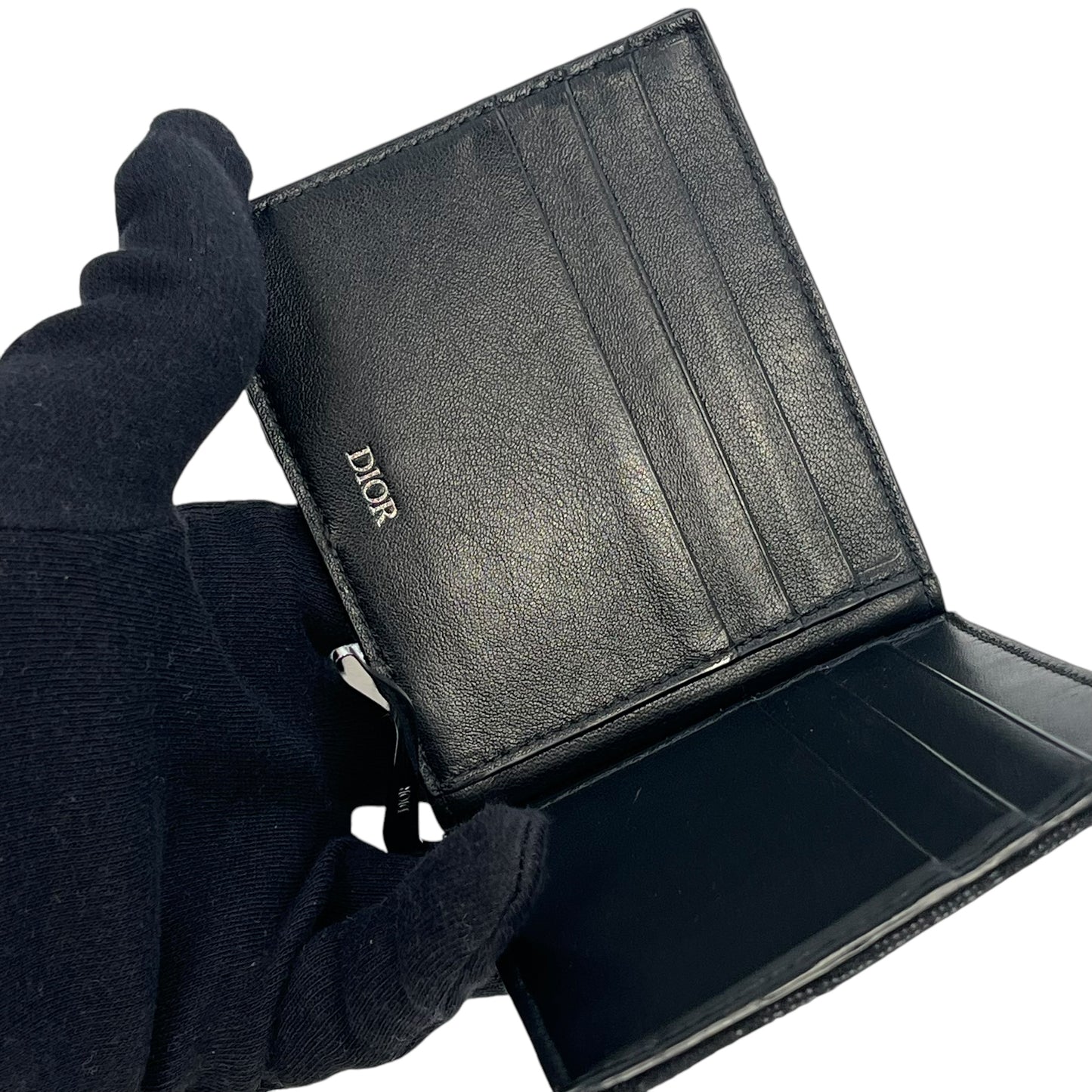 Dior Oblique Jacquard Compact Wallet