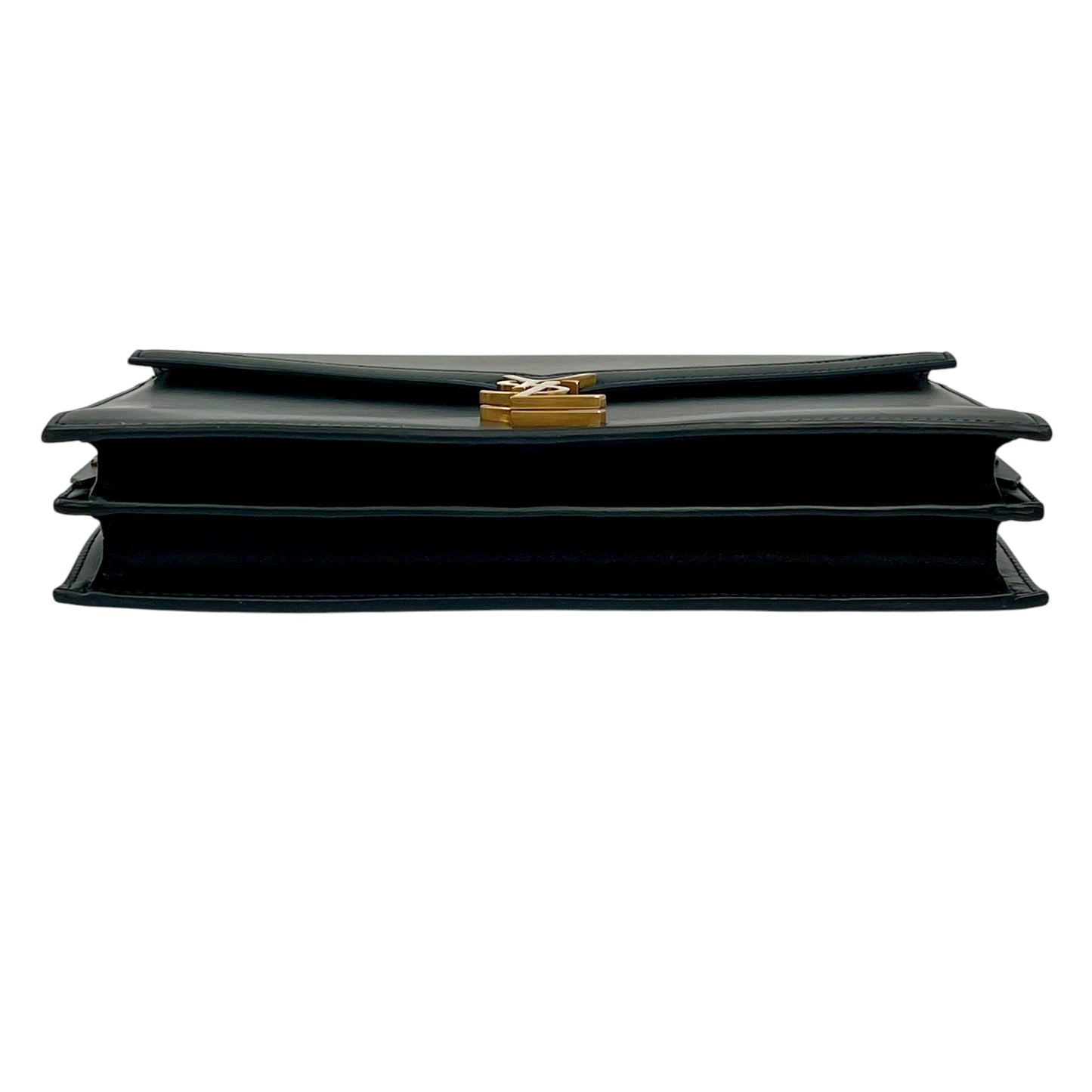 Salnt Laurent Cassandra Leather Chain Shoulder Bag Black