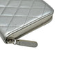 CHANEL Matlass Round Zipper Cocomark Silver