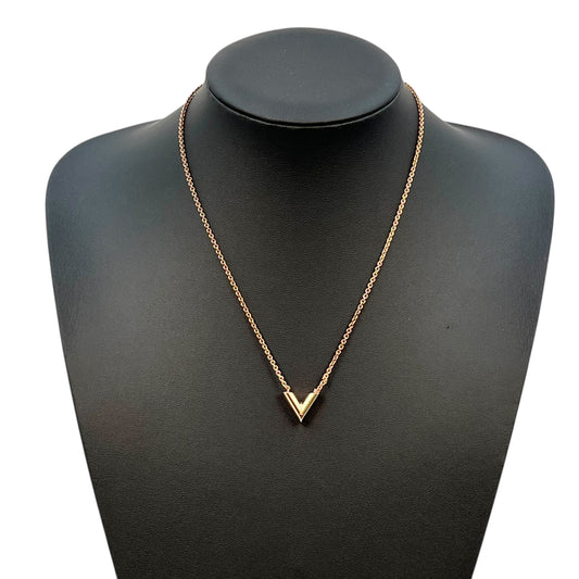 Louis Vuitton Essential V Necklace Rose Gold