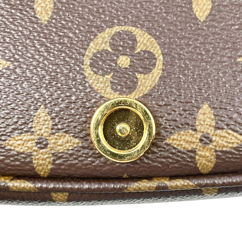 Louis Vuitton Monogram Saumur BB 2way Hand Bag -Brown