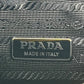 PRADA Triangle Leather Clutch Bag - Yellow