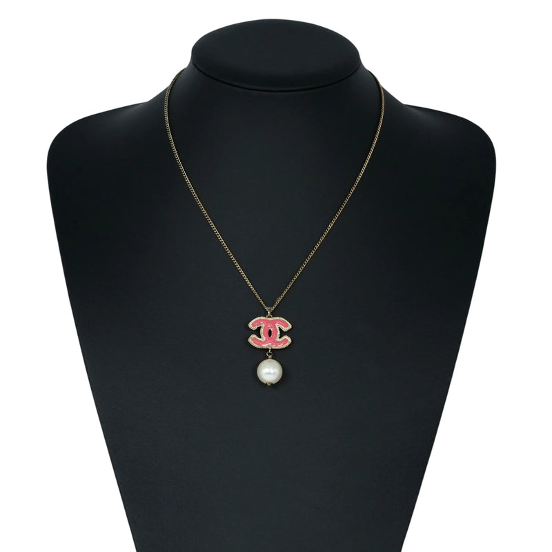 CHANEL CC Logo Fake Pearl - Pink