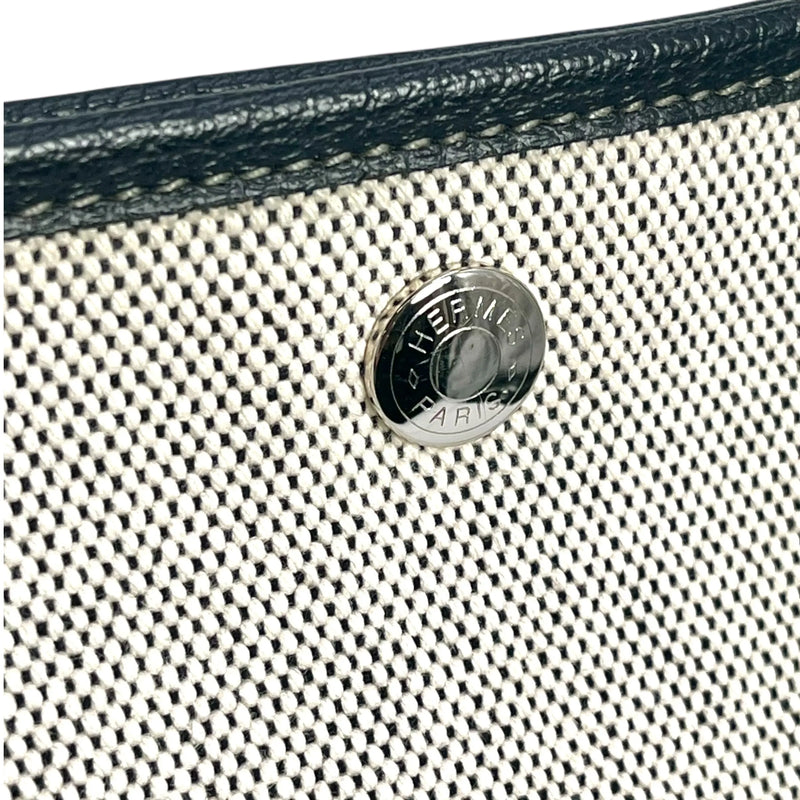 Hermès Garden Party PM ▢J Stamp (2006) Handbag/Tote Bag - Black/Noir 