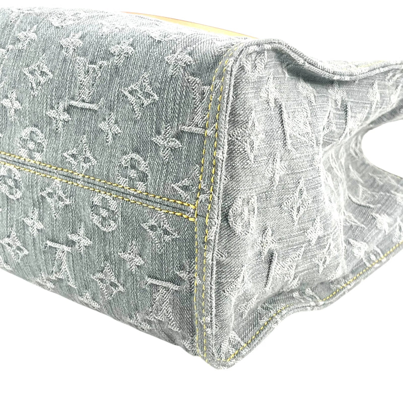 Louis Vuitton Monogram Denim MM Tote Bag - Blue Gray - 33685