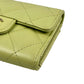 CHANEL Materasse Lambskin Card Case - Lime Yellow
