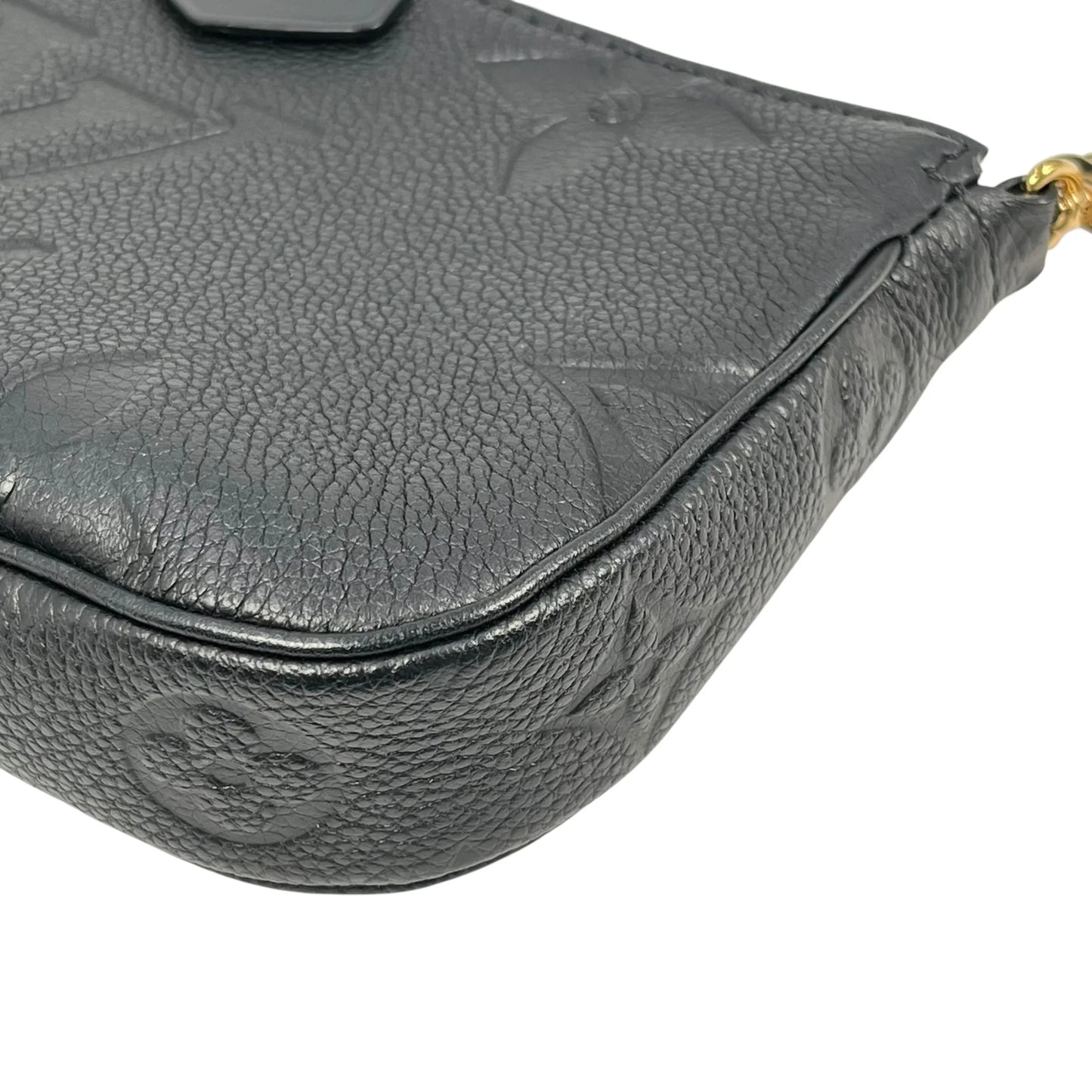 Louis Vuitton Monogram Empreinte Multi Pochette Hand Bag - Black