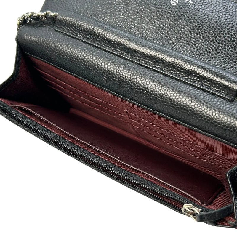 CHANEL Materasse Caviarskin Chain Wallet - Black - 34883