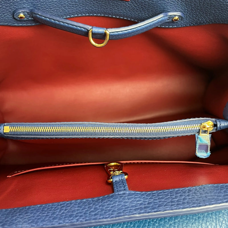 Louis Vuitton Capucines MM Taurillon Leather Hand Bag - Navy Blue