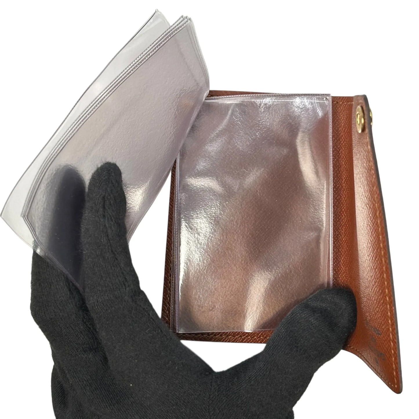 LOUIS VUITTON Porte Carte Credit Pression Monogram Canvas Card Case - Dark Brown 