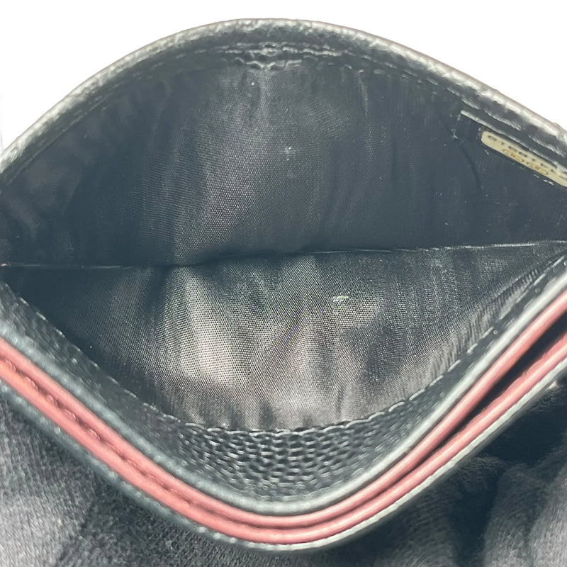 CHANEL Matelasse Caviar Leather Card Case - Black 