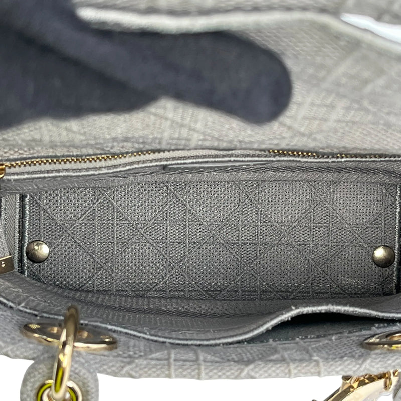 Christian Dior Lady Dior Handbag Shoulder Bag - Gray 