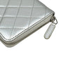 CHANEL Matlass Round Zipper Cocomark Silver