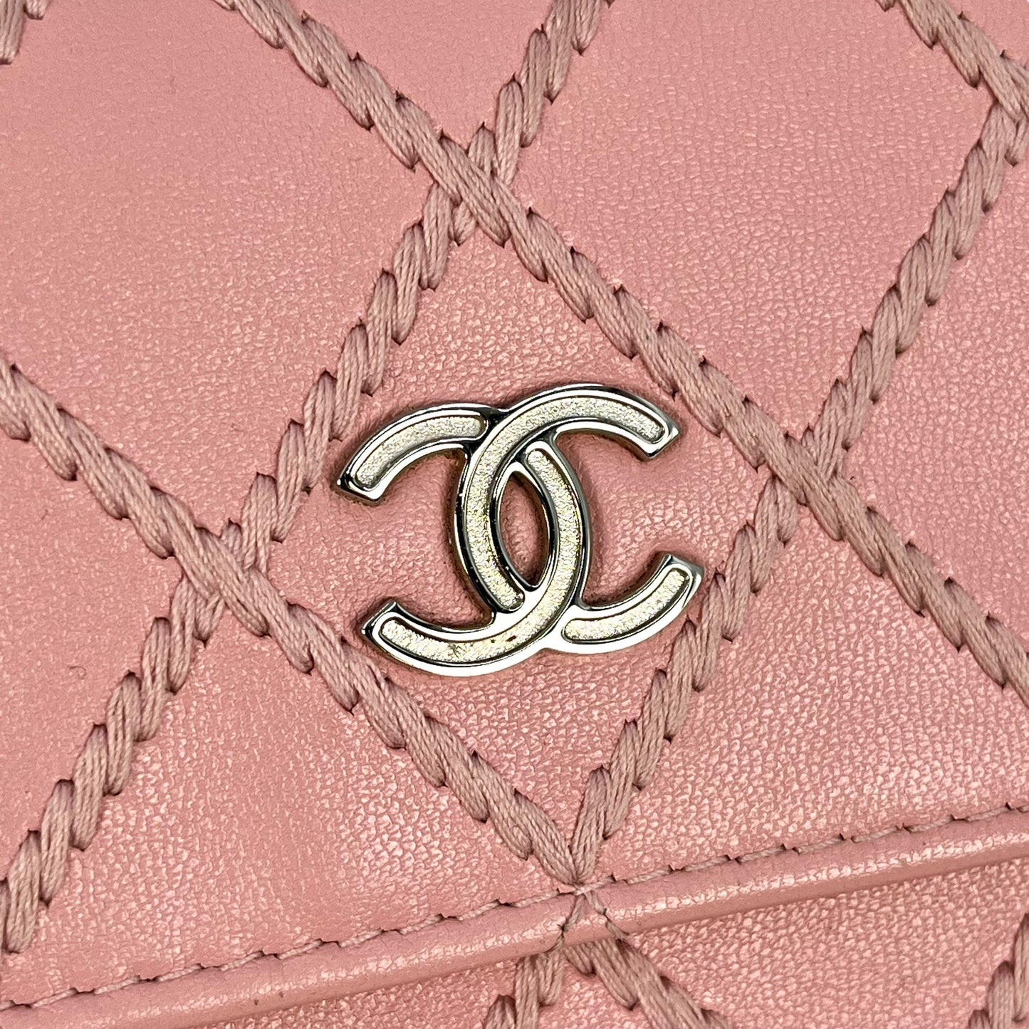 CHANEL Wild Stitch Long wallet Lambskin