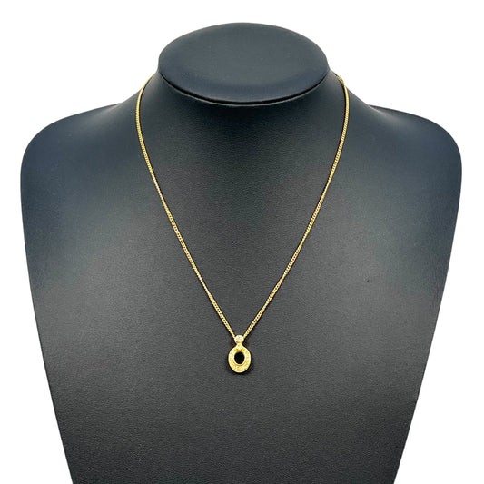 Dior Rhinestone Pendant Necklace