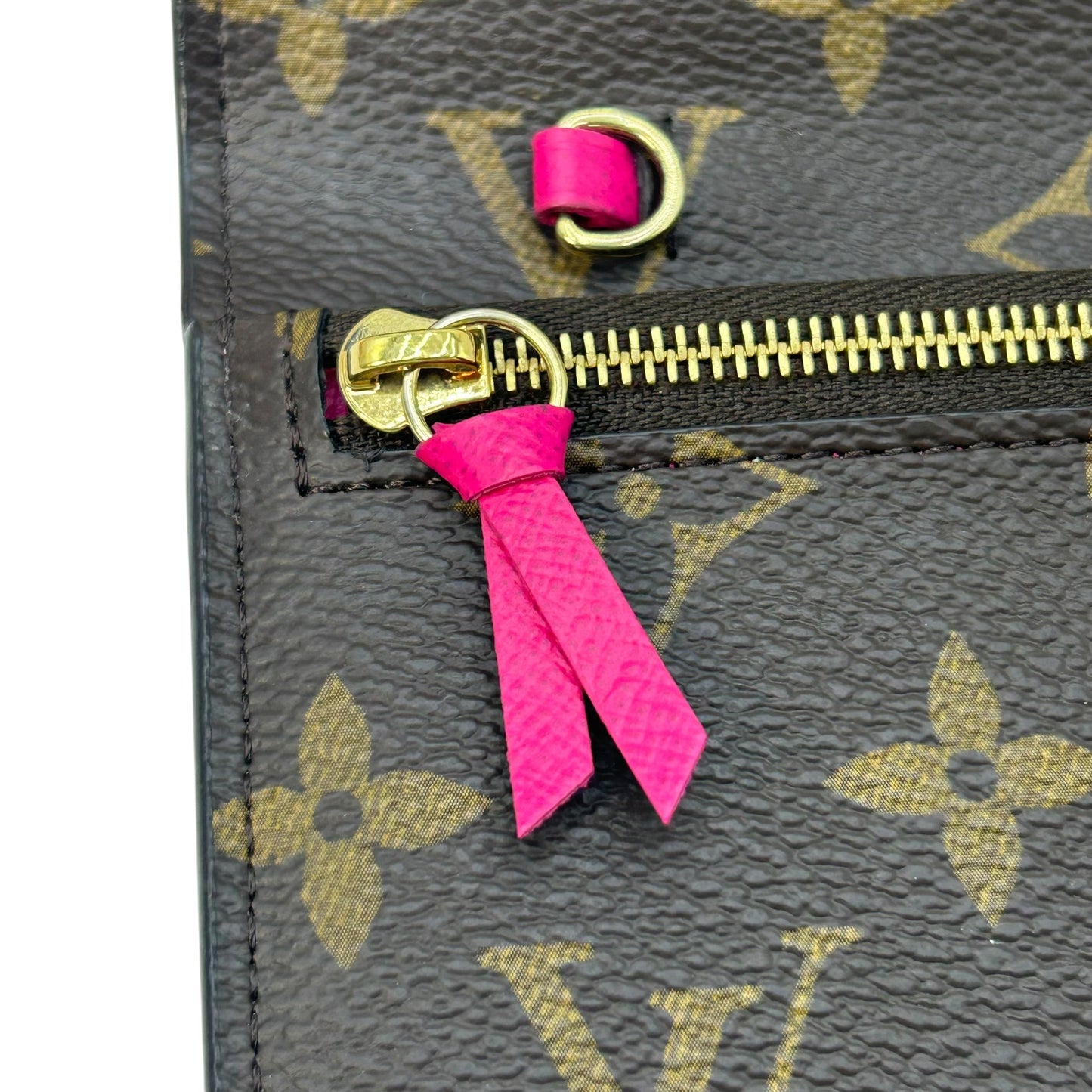 Louis Vuitton Monogram Pochette Week End Chain Wallet - Brown
