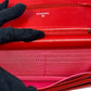 CHANEL Matelasse Chain Wallet Shoulder Bag - Red
