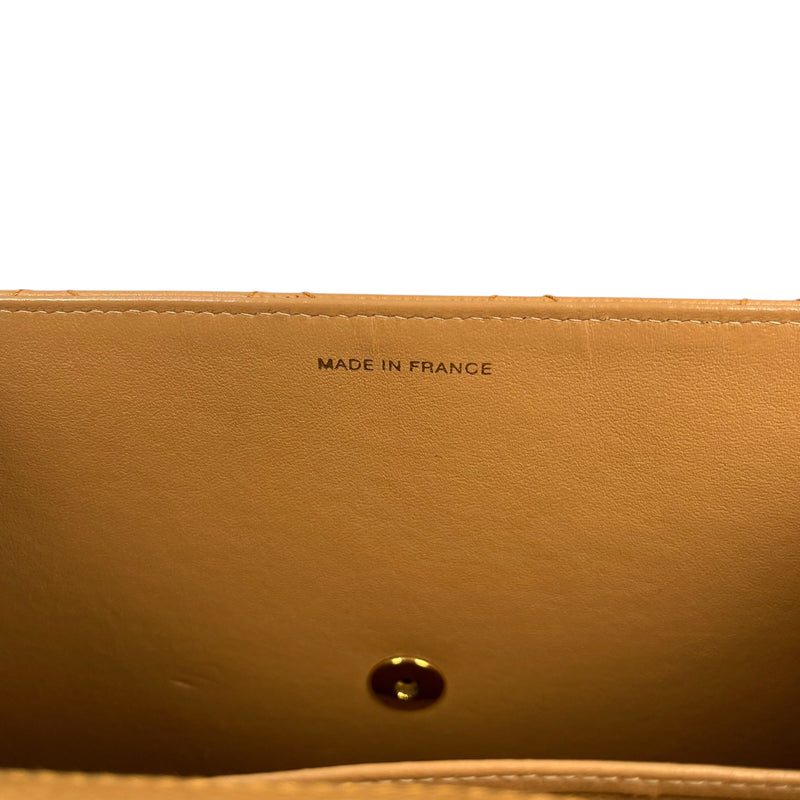 CHANEL Matelasse 30 Caviar Skin Gold Hardware Shoulder Bag - Beige Brown