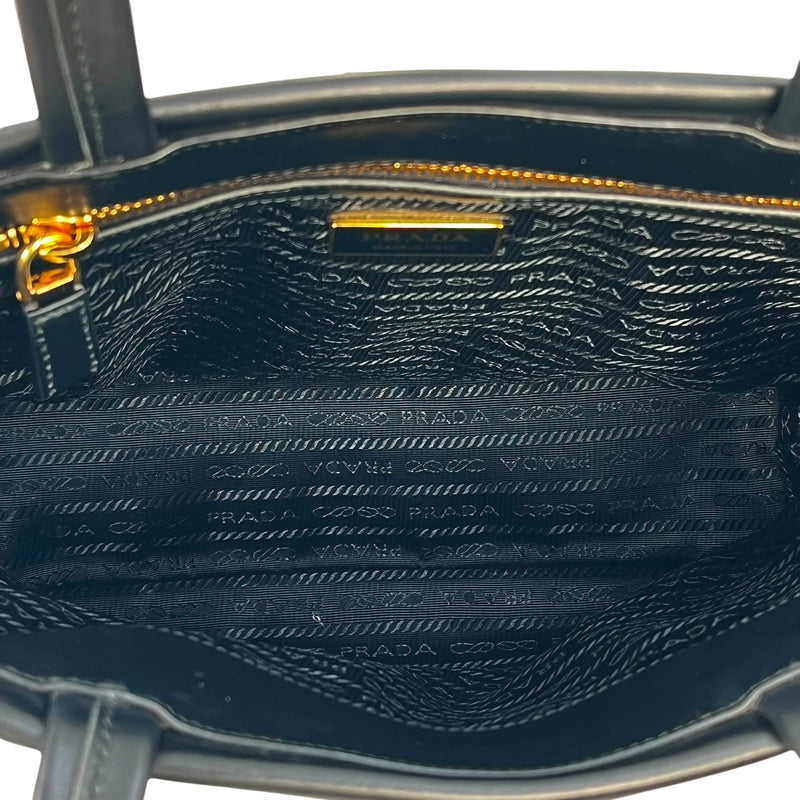 PRADA Soft Calf Leather 2way Tote Bag Shoulder Bag - Black