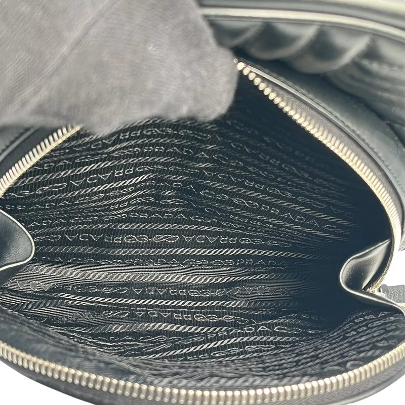 PRADA Diagramme Leather Backpack - Black