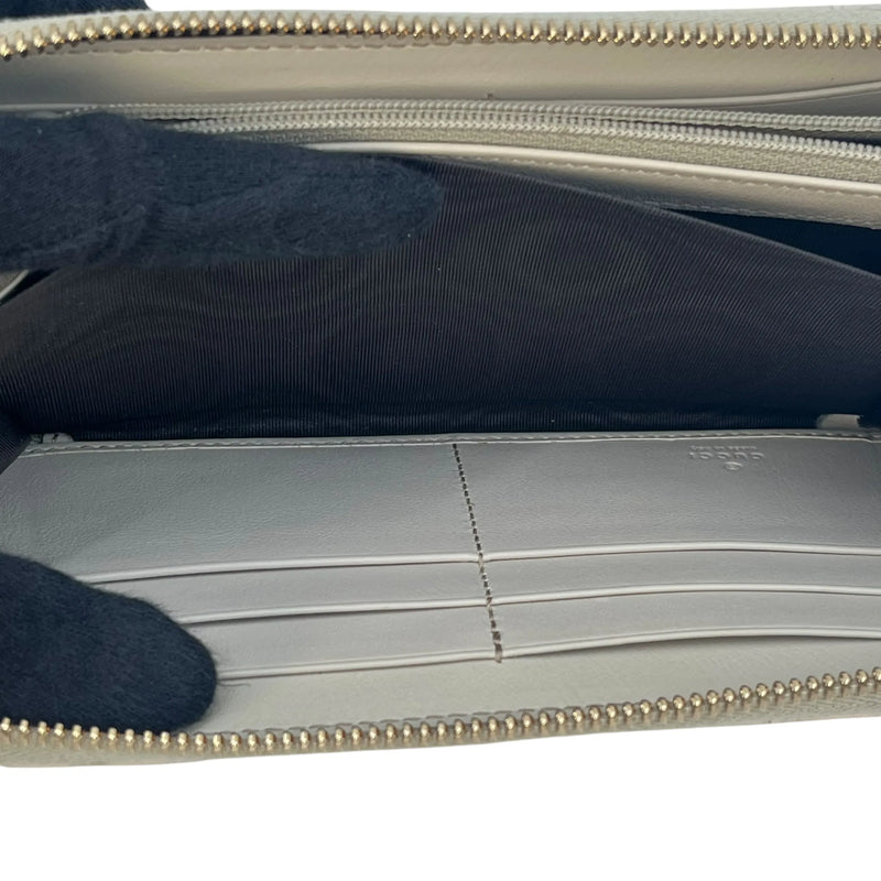 GUCCI Round Zipper Long Wallet - Beige