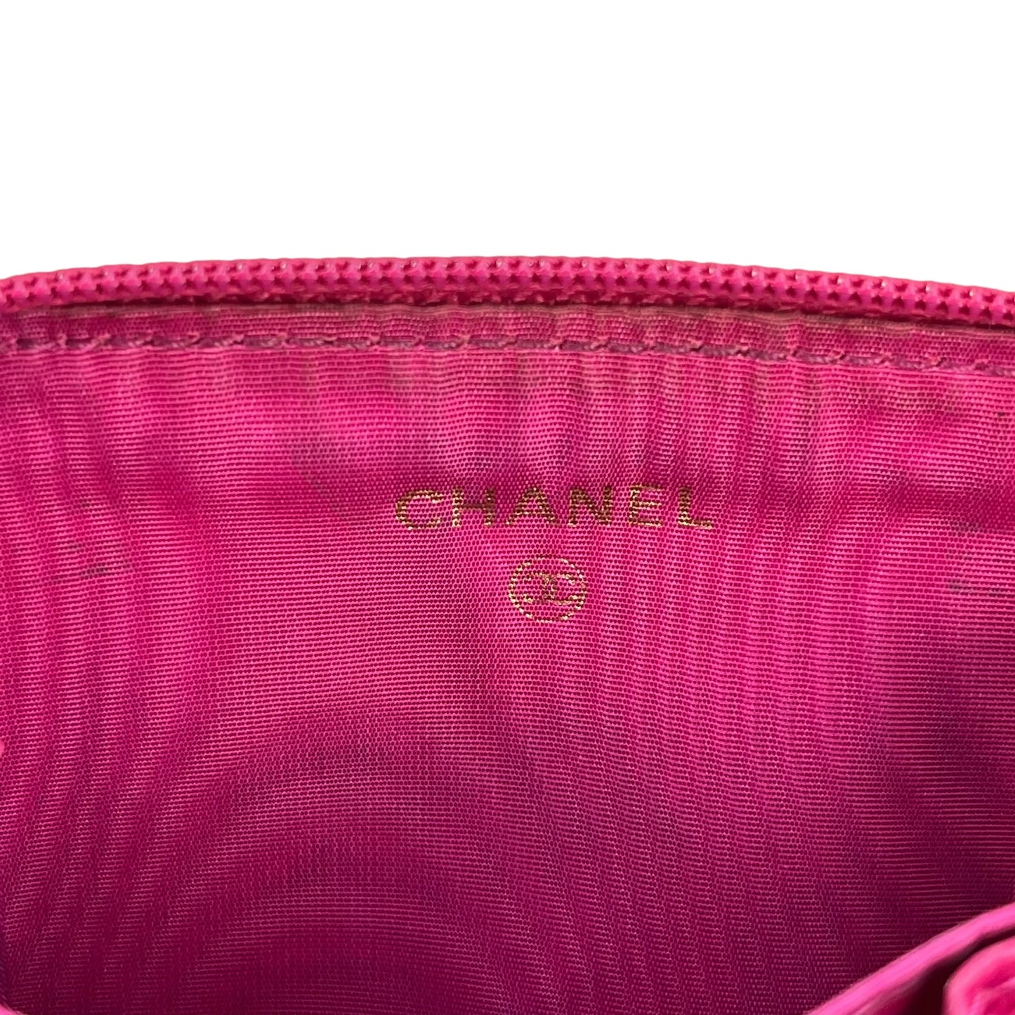 CHANEL キャビアスキン ジップ コインケース - ピンク