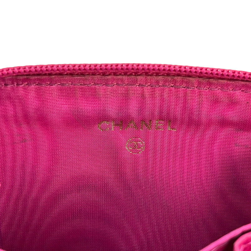 CHANEL キャビアスキン ジップ コインケース - ピンク