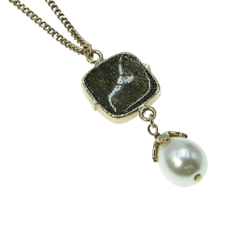 CHANEL CC Logo Fake Pearl Necklace 08A - Gold Plated