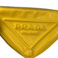PRADA Triangle Leather Clutch Bag - Yellow