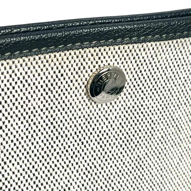 Hermès Garden Party PM ▢J Stamp (2006) Handbag/Tote Bag - Black/Noir 