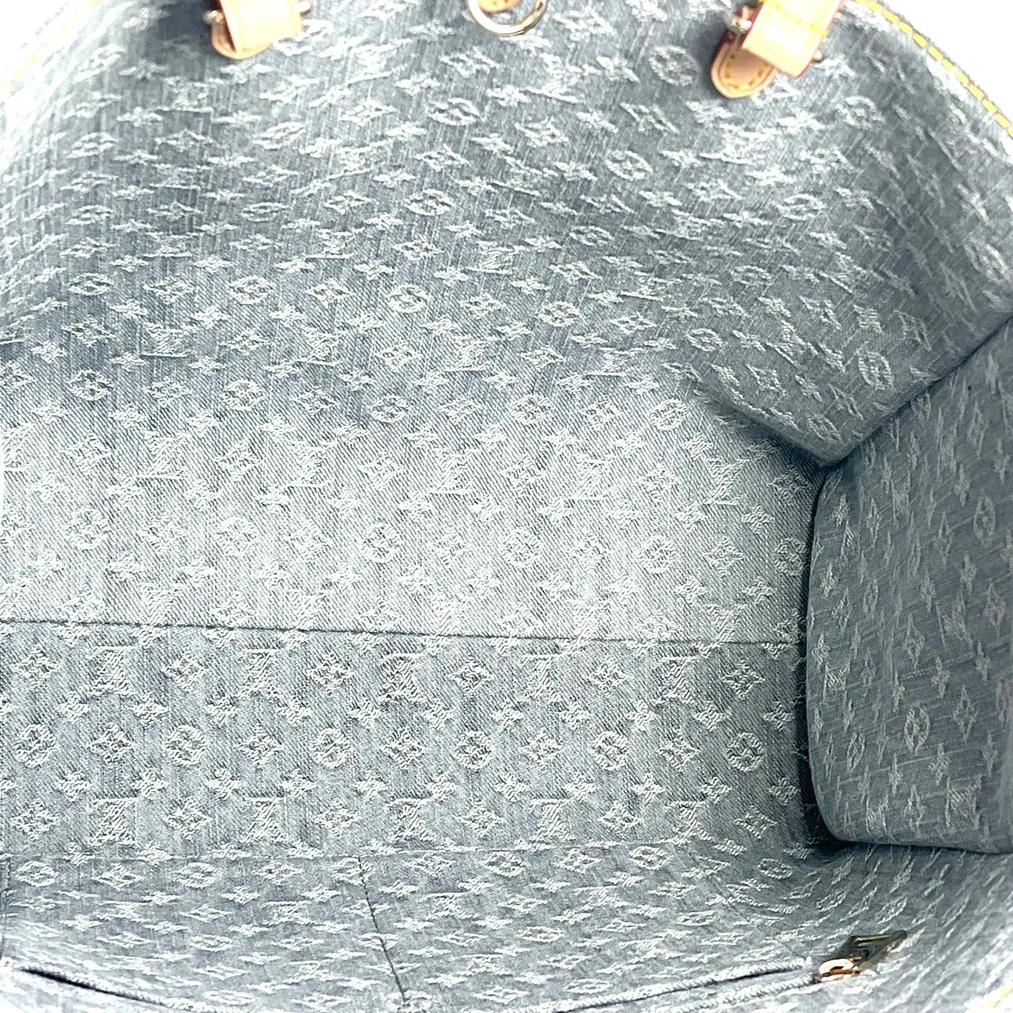 Louis Vuitton Monogram Denim MM Tote Bag - Blue Gray - 33685