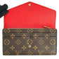 Louis Vuitton Monogram Portefeuille Salah Long Wallet - Brown × Red - 35056