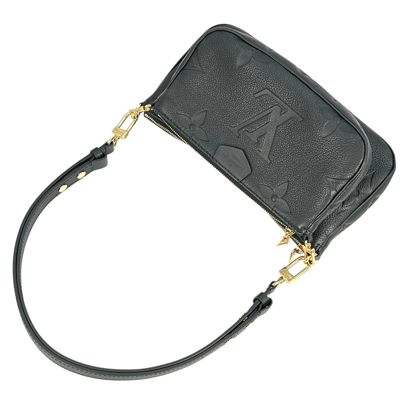 Louis Vuitton Monogram Empreinte Multi Pochette Hand Bag - Black