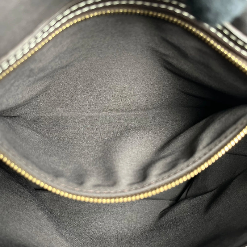 Louis Vuitton Monogram Mini Lin Bucket Bag Hand Bag - Darkbrown