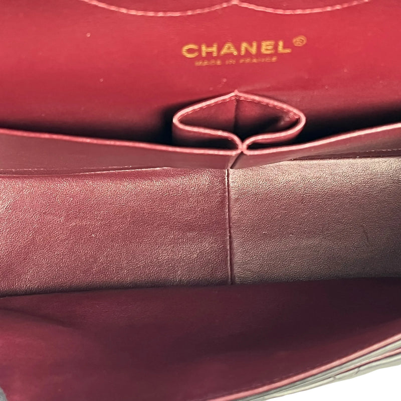 CHANEL Matelasse W-flap Chain Shoulder Bag - Black 