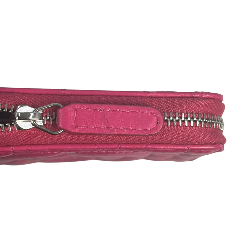 CHANEL Camellia Embossed Coin Case - Pink